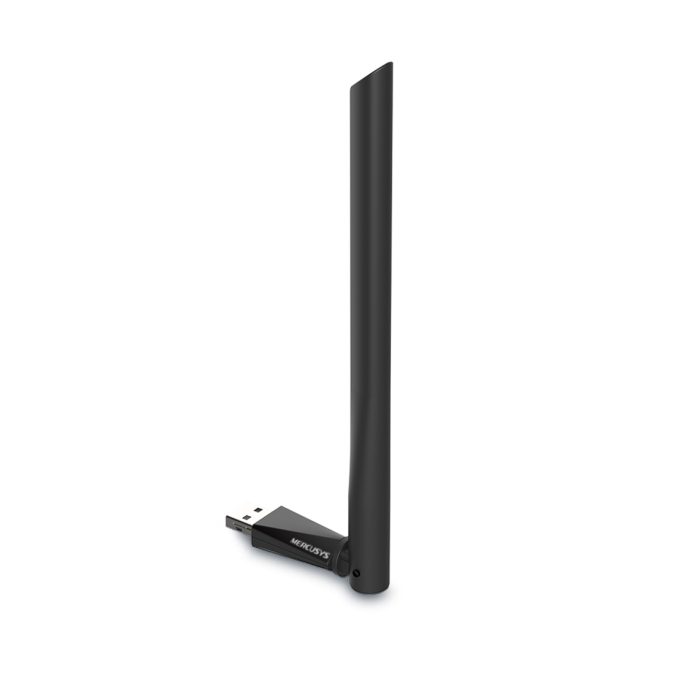 USB-адаптер, Mercusys, MU6H, AC650 Двухдиапазонный Wi-Fi USB адаптер высокого усиления. 1 внешняя антенна 5 дБи, 802.11a/b/g/n/ac