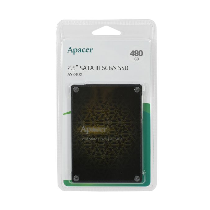 Твердотельный накопитель SSD, Apacer, AS340X AP480GAS340XC-1, 480 GB, SATA, 550/520 Мб/с