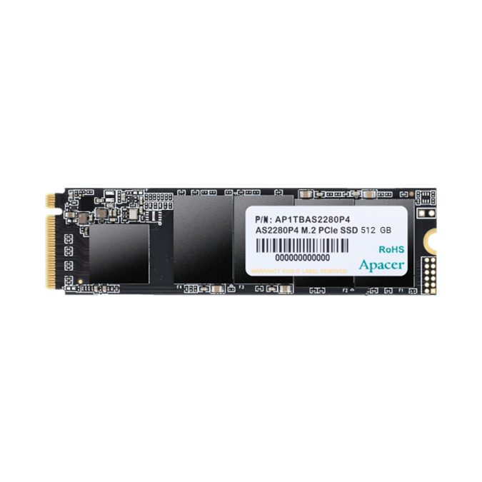 Твердотельный накопитель SSD, Apacer, AS2280P4 AP512GAS2280P4-1, 512 GB, M.2 NVMe PCIe 3.0x4, 2100/1500 Мб/с
