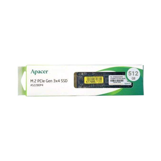 Твердотельный накопитель SSD, Apacer, AS2280P4 AP512GAS2280P4-1, 512 GB, M.2 NVMe PCIe 3.0x4, 2100/1500 Мб/с