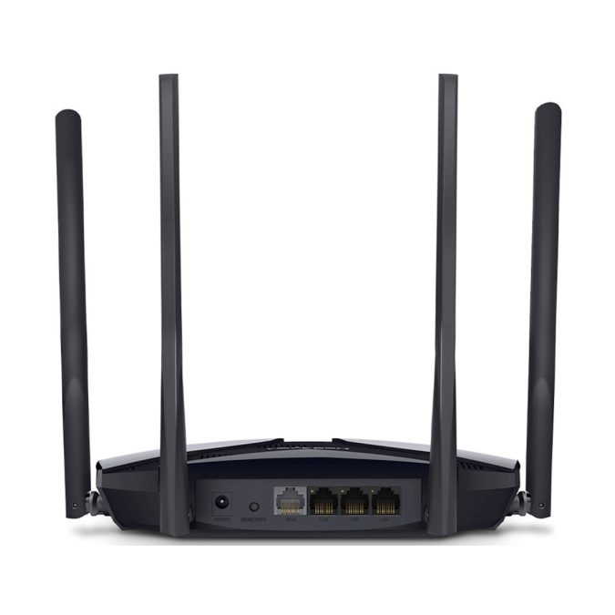 Маршрутизатор, Mercusys, MR70X, 802.11a/b/g/n/ac/ax, AX1800, 1 гигабитный порт WAN + 3 гигабитных порта LAN, 4 фиксированные антенны 5 дБи