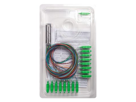 Сплиттер оптоволоконный, А-Оптик, PLC-1х32, SC/APC-SC/APC 1.5м, SM 1260-1650, 0.9мм,