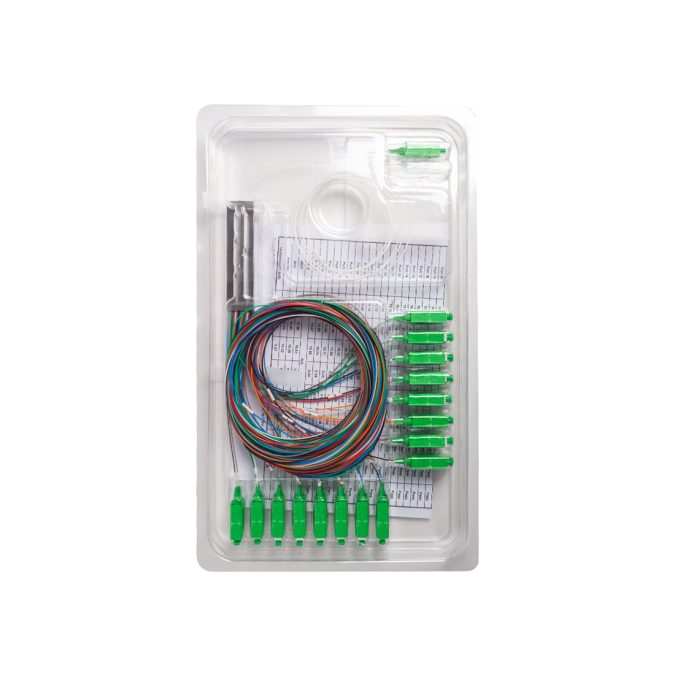 Сплиттер оптоволоконный, А-Оптик, PLC-1х32, SC/APC-SC/APC 1.5м, SM 1260-1650, 0.9мм,