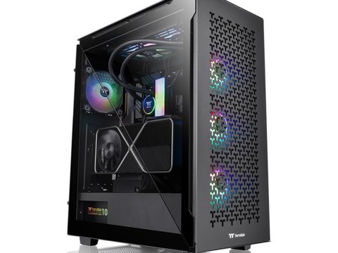 Компьютерный корпус, Thermaltake, Divider 500 TG Air, CA-1T4-00M1WN-02, Mid-tower, ATX/M-ATX/Mini-ITX, USB 3.2 (Gen 2) Type-C*1, USB 3.0*2, HD Audio, 2*120мм, 2*3,5"/7*2,5", Сталь, 2*Закаленное стекло 3мм, 530*230*466мм, Без Б/П, Черный