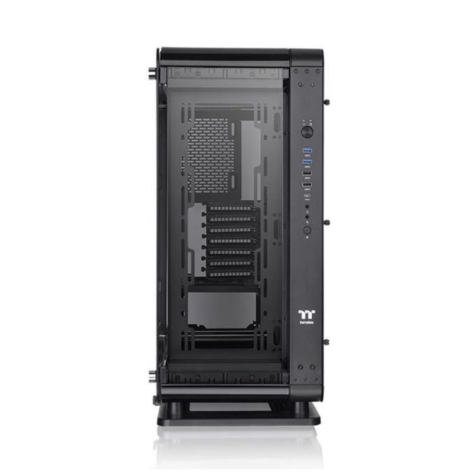 Компьютерный корпус, Thermaltake, Core P6 TG, CA-1V2-00M1WN-00, Mid Tower, ATX/M-ATX/Mini-ITX/CEB, Type-C*1, USB 3.0*2,USB 2.0*2, HD Audio, Высота процессорного куллера до 180мм, Длина VGA до 458мм, 4*3,5"/8*2,5", Сталь, 3*Закаленное стекло 4мм, 565*255*530мм, Без Б/П, Чёрный