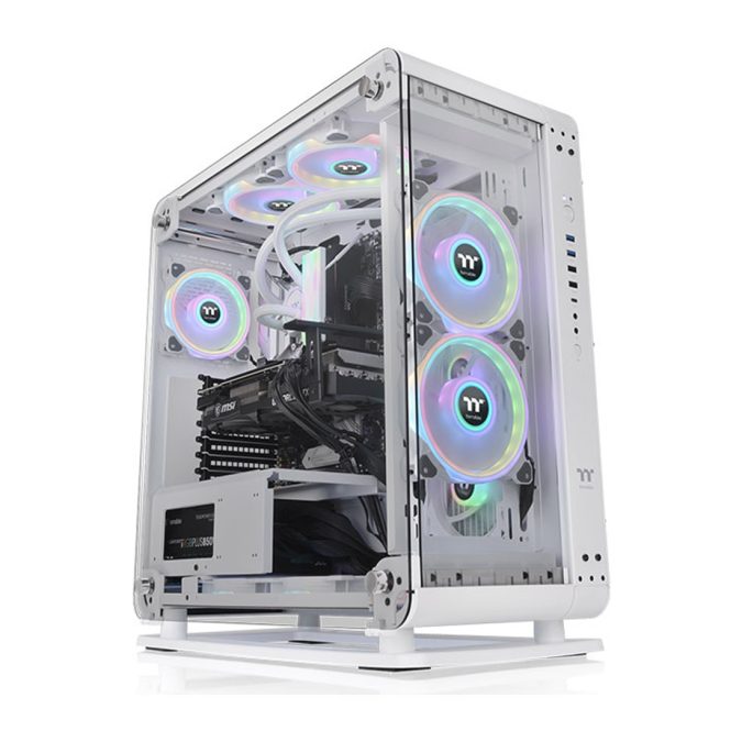 Компьютерный корпус, Thermaltake, Core P6 TG Snow, CA-1V2-00M6WN-00, Mid Tower, ATX/M-ATX/Mini-ITX/CEB, Type-C*1, USB 3.0*2, USB 2.0*2, HD Audio, Высота процессорного куллера до 180мм, Длина VGA до 458мм, 4*3,5"/8*2,5", Сталь, 3*Закаленное стекло 4мм, 565*255*530мм, Без Б/П, Белый