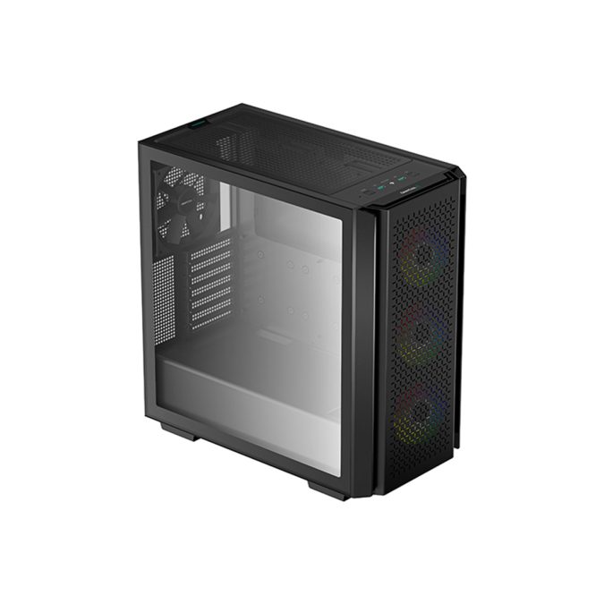 Компьютерный корпус, Deepcool, CG560 R-CG560-BKAAE4-G-1, E-ATX/ATX/Micro ATX, USB 3.0*2, 3*120mm ARGB/1*140mm, HD-Audio+Mic, Высота процессорного кулера до 175мм, Длина VGA до 380мм, 2*3.5"/2*2.5", Слот 7, Сталь 0,9, 452x230x470мм, Без Б/П, Чёрный