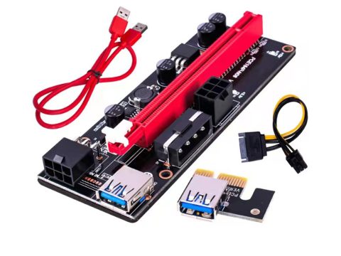 Плата расширения, X-Game, R-BK, два 6-контактных+ 4-контактный разъема, USB-кабель (60 см) красный, Вес 100 г/шт., Напряжение 3 В, 4 конденсатора, Позолоченный USB, Сумка на молнии из ПВХ