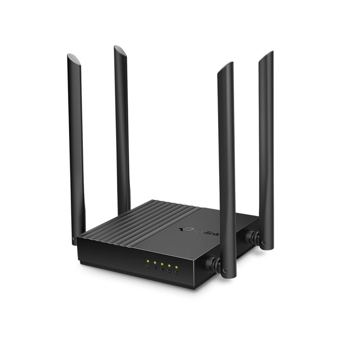 Маршрутизатор, TP-Link, Archer C64, 802.11a/b/g/n/ac, AC1300, 22 MU-MIMO, 1 WAN порт 10/100/1000М + 4 LAN порта 10/100/1000М, 4 фиксированные антенны