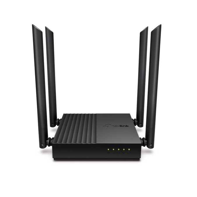Маршрутизатор, TP-Link, Archer C64, 802.11a/b/g/n/ac, AC1300, 22 MU-MIMO, 1 WAN порт 10/100/1000М + 4 LAN порта 10/100/1000М, 4 фиксированные антенны