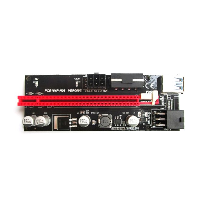 Плата расширения, X-Game, R-PR 009s plus 4, Три разъема 6pin, USB-кабель 60 см, Вес 100 г/шт., Напряжение 3 В, 8 конденсаторов, Позолоченный USB, Прорезь для металлического щита, Сумка на молнии из ПВХ, красный