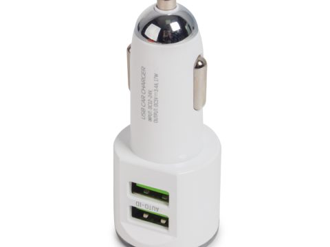Автомобильное зарядное устройство, LDNIO, DL-C29, 2*USB(3.4A), Кабель Lightning (Iphone) 1м, Белый