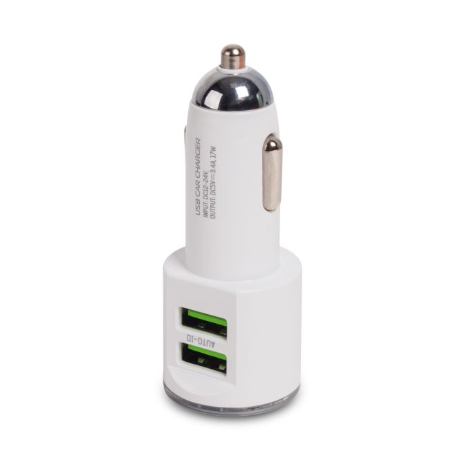 Автомобильное зарядное устройство, LDNIO, DL-C29, 2*USB(3.4A), Кабель Type-C 1м, Белый