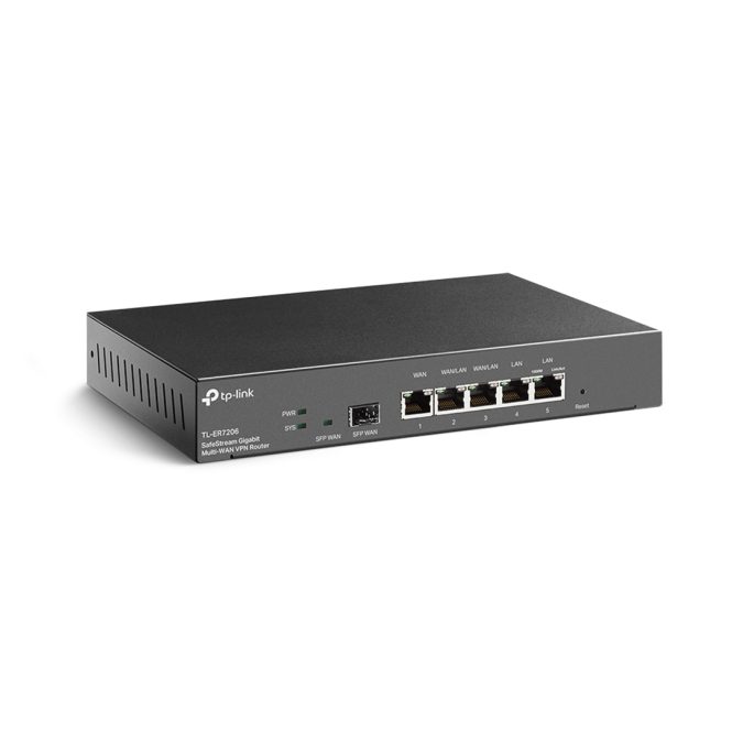 Маршрутизатор VPN, TP-Link, ER7206 , SafeStream Гигабитный VPN-маршрутизатор с 1x1000Mb портом WAN + 3x1000Mb настраиваемых порта WAN/LAN + 1x1000Mb порт LAN