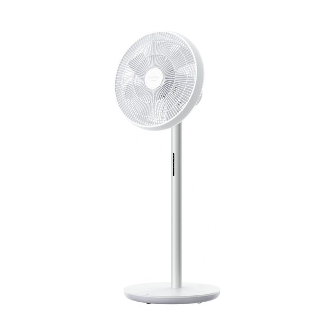 Вентилятор напольный беспроводной, Smartmi, ZLBPLDS05ZM / PNP6005EU, Потребляемая мощность 25 Вт, Аккумулятор 2800 мАч (33.6 Wh), Управление через приложение или пульт, Дисплей с индикацией режимов, температуры и влажности, Встроенный генератор анионов, Белый