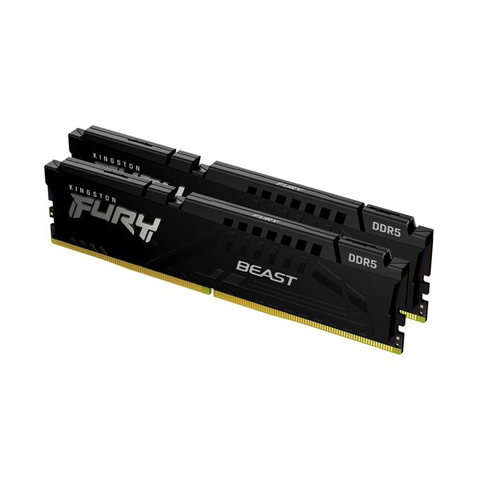Комплект модулей памяти, Kingston, FURY Beast KF552C40BBK2-32 (Kit 2x16GB), DDR5, 32GB, DIMM , Чёрный