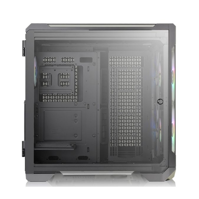 Компьютерный корпус, Thermaltake, View 51 TG ARGB, CA-1Q6-00M1WN-00, Full Tower, Mini-ITX/M-ATX/ATX/E-ATX, USB 3.1*1/2.0*2/3.0*3, HD-Audio, 2*200мм ARGB Fan/120mm ARGB Fan, Высота процессорного куллера до 175 мм, Длина VGA до 440 мм, 4*2.5"/2*3.5", Сталь, 4мм Закаленное стекло*3, 550*315*525 мм, Без Б/П, Чёрный