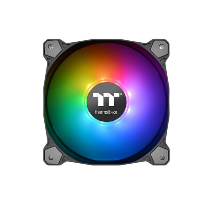 Кулер для компьютерного корпуса,Thermaltake, Pure Plus 12 RGB TT Premium Edition 3-Fan Pack, CL-F063-PL12SW-A, RGB 120мм вентилятор, 500-1500 об.мин, 56.45 CFM, 25.8 dB(A), 9 Pin, 120х120х25мм, LED Software Control, Чёрный