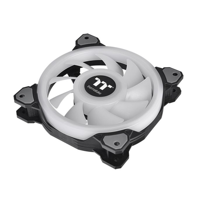 Кулер для компьютерного корпуса,Thermaltake, Riing Quad 14 RGB, CL-F089-PL14SW-C, RGB 140мм вентилятор, 500-1400 об.мин, 40.9 CFM, 25 dB(A), 9 Pin, 140х140х25мм, Черный