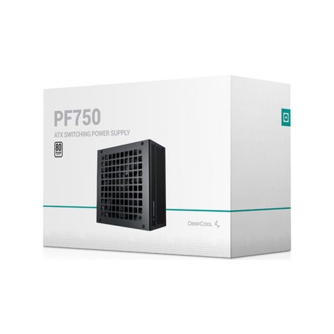 Блок питания, Deepcool, PF750 R-PF750D-HA0B-WDEU, 750W, ATX, White, APFC, 20+4 pin, 2*4+4pin, 6*Sata, 2*Molex, 2*PCI-E 6+2 pin, Вентилятор 12см, Кабель питания, Чёрный