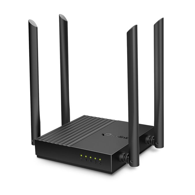 Маршрутизатор, TP-Link, Archer A64, 802.11a/b/g/n/ac Wave 2, AC1300, MU-MIMO, Beamforming, 4 фиксированные антенны, 1xWAN 10/100/1000T, 4xLAN 10/100/1000T