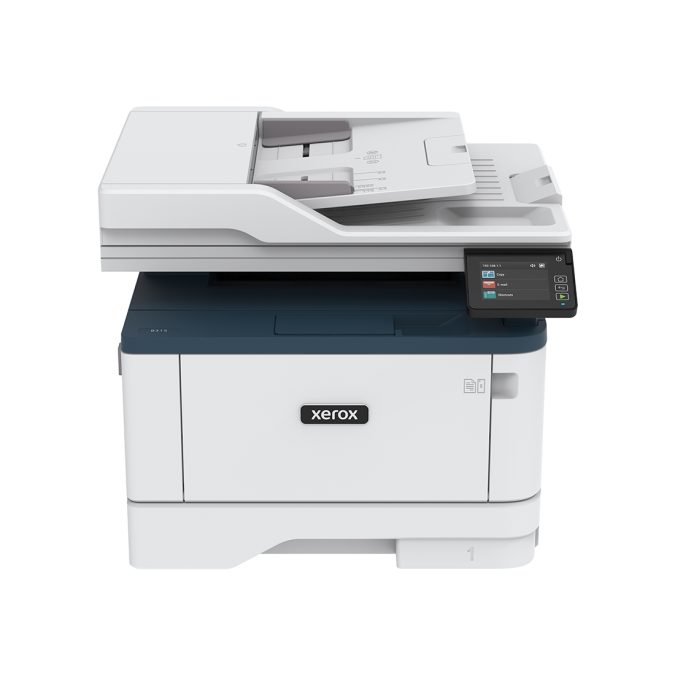 Монохромное МФУ, Xerox, B315DNI, B315V_DNI, Лазерное, А4, 40 стр./мин., Подача 350 листов, Двусторонний автоподатчик документов, до 92 изобр./мин., Сенсорный дисплей 2.8", 1 ГГц CPU, 512 МБ RAM, USB 2.0, Ethernet 10/100, Wi-Fi