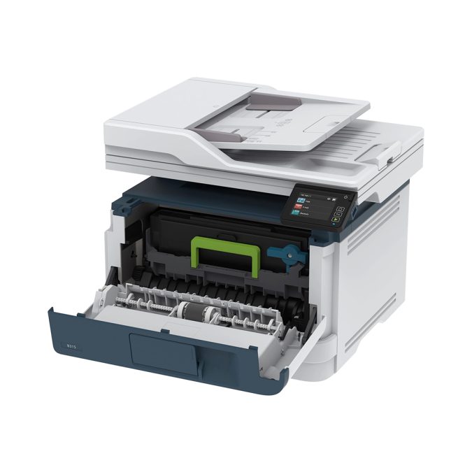 Монохромное МФУ, Xerox, B315DNI, B315V_DNI, Лазерное, А4, 40 стр./мин., Подача 350 листов, Двусторонний автоподатчик документов, до 92 изобр./мин., Сенсорный дисплей 2.8", 1 ГГц CPU, 512 МБ RAM, USB 2.0, Ethernet 10/100, Wi-Fi
