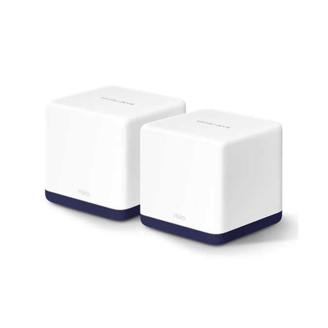 Маршрутизатор, Mercusys, Halo H50G(2-pack), Wi-Fi 5, 2,4 ГГц/5 ГГц, 802.11a/b/g/n/ac, AC1900, 3 порта 10/100/1000M WAN/LAN, Домашняя Mesh Wi-Fi система (2 модуля в комплекте)