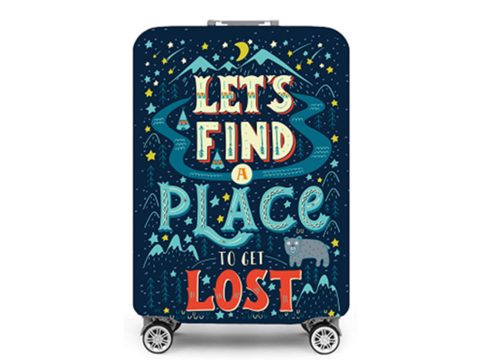 Чехол для чемодана, Travelsky, Lets Get Lost L, Для чемоданов размером 28"~30", Полиэстер, Мультиколор