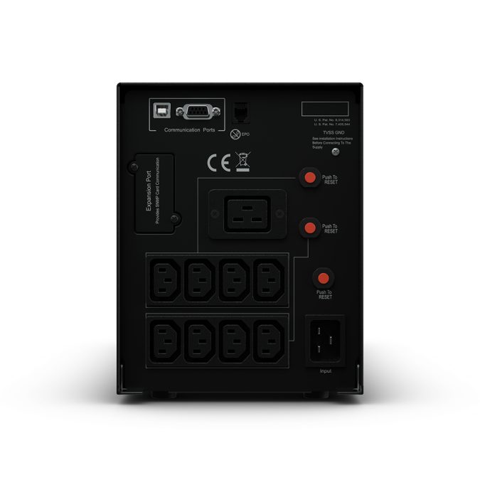 Источник бесперебойного питания, CyberPower, PR3000ELCDSL, Мощность 3000ВА/2700Вт, PR-серия, Линейно-интерактивный, Напольный, LCD/Smart/USB/RS-232/EPO, AVR: 151-296 В, АКБ: 12В/9Ач*4 шт., Вых: 8xIEC C13/1xIEC C19, Чёрный
