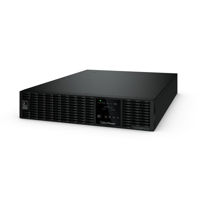 Источник бесперебойного питания, CyberPower, OL2000ERTXL2U, Мощность 2000ВА/1800Вт, OL-серия, On-Line, Стоечный 2U, LCD/ Smart/USB/RS232/RJ11/RJ45/Сухие контакты, AVR: 190-300В, АКБ: 12В/9Ач*6 шт., Вых: 8xIEC C13/1хIEC C19, Чёрный