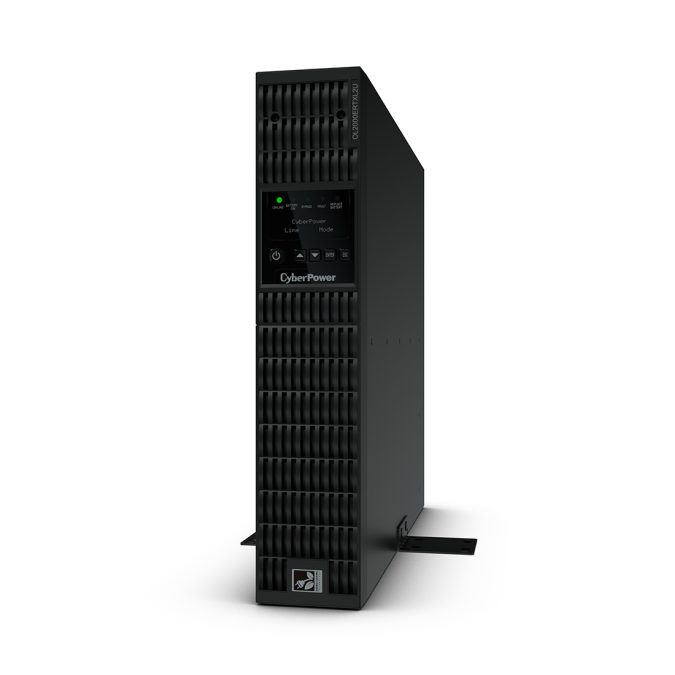 Источник бесперебойного питания, CyberPower, OL2000ERTXL2U, Мощность 2000ВА/1800Вт, OL-серия, On-Line, Стоечный 2U, LCD/ Smart/USB/RS232/RJ11/RJ45/Сухие контакты, AVR: 190-300В, АКБ: 12В/9Ач*6 шт., Вых: 8xIEC C13/1хIEC C19, Чёрный