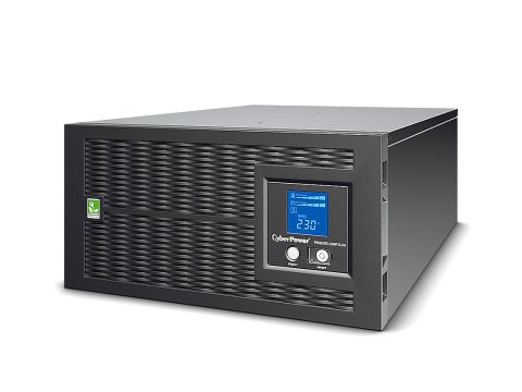 Источник бесперебойного питания, CyberPower, PR6000ELCDRTXL5U, Мощность 6000ВА/4500Вт, PR-серия, Линейно-интерактивный, Стоечный 5U, LCD/Smart/USB/RJ11/RJ/45/RS232/EPO/Serial, AVR: 167-288В, АКБ 12В/9Ач*16шт, Вых: 8xIEC C13/2xIEC C19/1xКлеммный блок, Чёрный