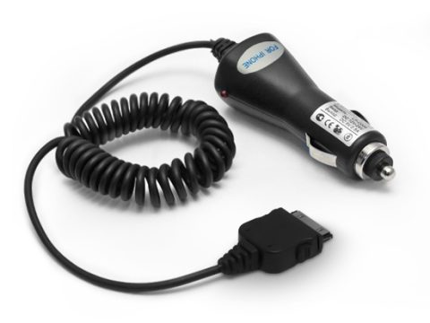 Универсальное автомобильное зарядное устройство, Lightning Power, LP-C005AB, iPhone4 разъём (30 pin), Вход 12-24V, Выход 5V 0.5A, Чёрный, Блистер