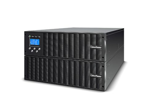 Источник бесперебойного питания, CyberPower, OLS10000ERT6U, Мощность 10000ВА/9000Вт, OLS-серия, On-Line, Стоечный 6U, LCD/Smart/USB/RS232/EPO, AVR: 110-276В, АКБ 12В/9Ач*20 шт., Вых: Клеммная колодка, Чёрный