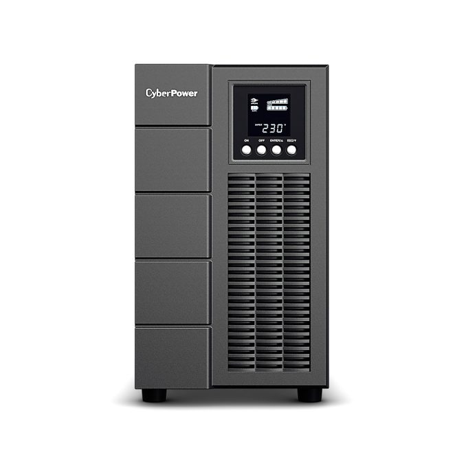 Источник бесперебойного питания, CyberPower, OLS2000E, Мощность 2000ВА/1800Вт, OLS-серия, On-Line, Напольный, LCD/Smart/USB/RS-232/EPO, AVR: 160-300В, АКБ: 12В/7Ач*6 шт., Вых: 4xIEC C13/Клеммный блок, Чёрный