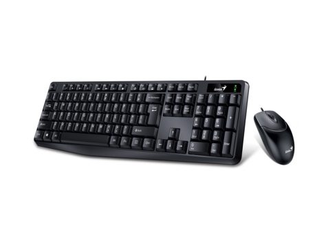 Комплект Клавиатура + Мышь, Genius, KM-170, USB, Длина кабеля 150см, Рус/Англ/Каз, Чёрный