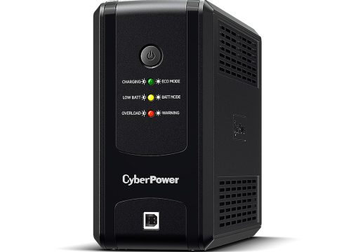 Источник бесперебойного питания, CyberPower, UT650EG, Мощность 650ВА/390Вт, UTG-серия, Линейно-интерактивный, Напольный, LED/RJ11/RJ45e/USB, AVR: 165-290В, АКБ 12В/7Ач*1шт., Вых: 3xSchuko, Чёрный