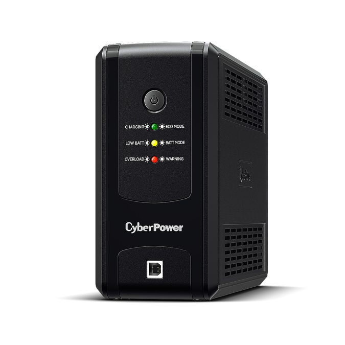 Источник бесперебойного питания, CyberPower, UT650EG, Мощность 650ВА/390Вт, UTG-серия, Линейно-интерактивный, Напольный, LED/RJ11/RJ45e/USB, AVR: 165-290В, АКБ 12В/7Ач*1шт., Вых: 3xSchuko, Чёрный