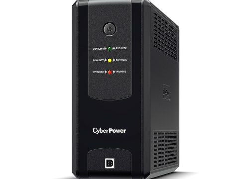 Источник бесперебойного питания, CyberPower, UT1200EG, Мощность 1200ВА/700Вт, UTG-серия, Линейно-интерактивный, Напольный, LED/Rj11/RJ45 1Gb/USB/сухие контакты, AVR: 165-290В, АКБ 12В/5Ач*2 шт., Вых: 4xSchuko, Чёрный