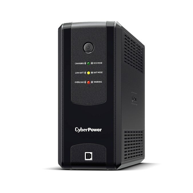 Источник бесперебойного питания, CyberPower, UT1200EG, Мощность 1200ВА/700Вт, UTG-серия, Линейно-интерактивный, Напольный, LED/Rj11/RJ45 1Gb/USB/сухие контакты, AVR: 165-290В, АКБ 12В/5Ач*2 шт., Вых: 4xSchuko, Чёрный