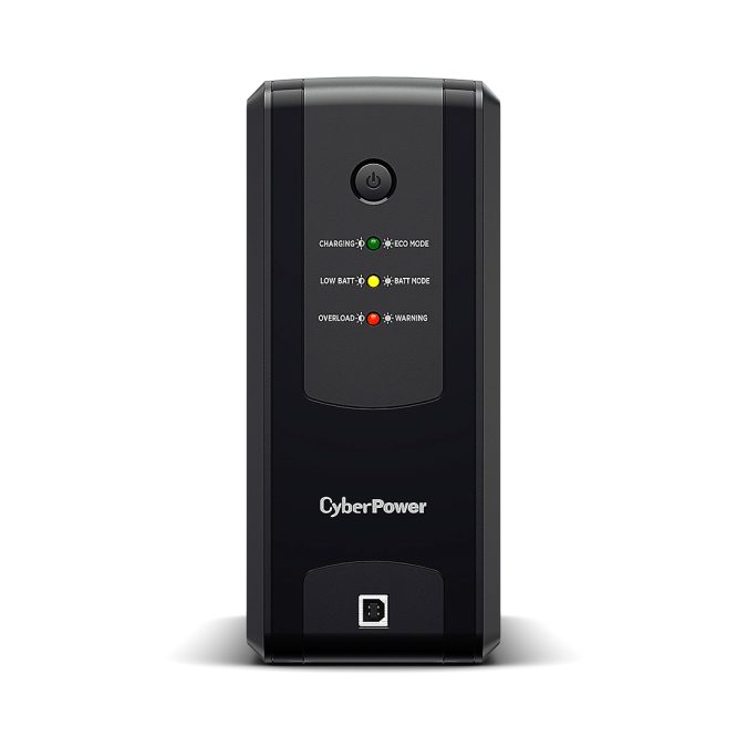 Источник бесперебойного питания, CyberPower, UT1200EG, Мощность 1200ВА/700Вт, UTG-серия, Линейно-интерактивный, Напольный, LED/Rj11/RJ45 1Gb/USB/сухие контакты, AVR: 165-290В, АКБ 12В/5Ач*2 шт., Вых: 4xSchuko, Чёрный