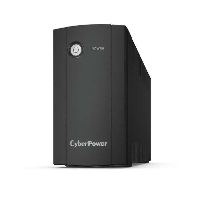 Источник бесперебойного питания, CyberPower, UTI675E, Мощность 675ВА/360Вт, UTI-серия, Линейно-интерактивный, Напольный, LED, AVR: 165-290В, АКБ 12В/5Ач*1 шт., Вых: 2xSchuko, Чёрный