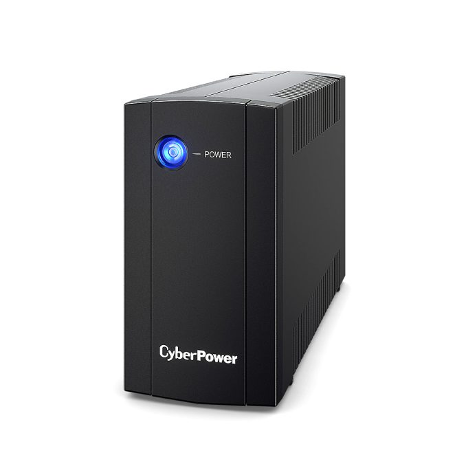 Источник бесперебойного питания, CyberPower, UTI875E, Мощность 875ВА/425Вт, UTI-серия, Линейно-интерактивный, Напольный, LED, AVR: 165-290В, АКБ 12В/5,5Ач*1 шт., Вых: 2xSchuko, Чёрный