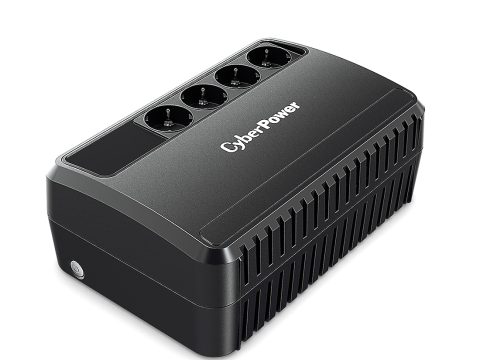 Источник бесперебойного питания, CyberPower, BU850E, Мощность 850ВА/425Вт, BU-серия, Линейно-интерактивный, Напольный, LED, AVR: 165-275В, АКБ 12В/7,2Ач*1 шт., Вых: 4xSchuko, Чёрный