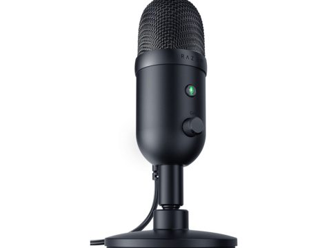 Микрофон, Razer, Seiren V2 X, RZ19-04050100-R3M1, Конденсаторный микрофон 25 мм, Суперкардиоидная диаграмма направленности, частота дискретизации: 96кГц, от 20Гц до 20кГц, USB-кабель длиной 1,8м, черный