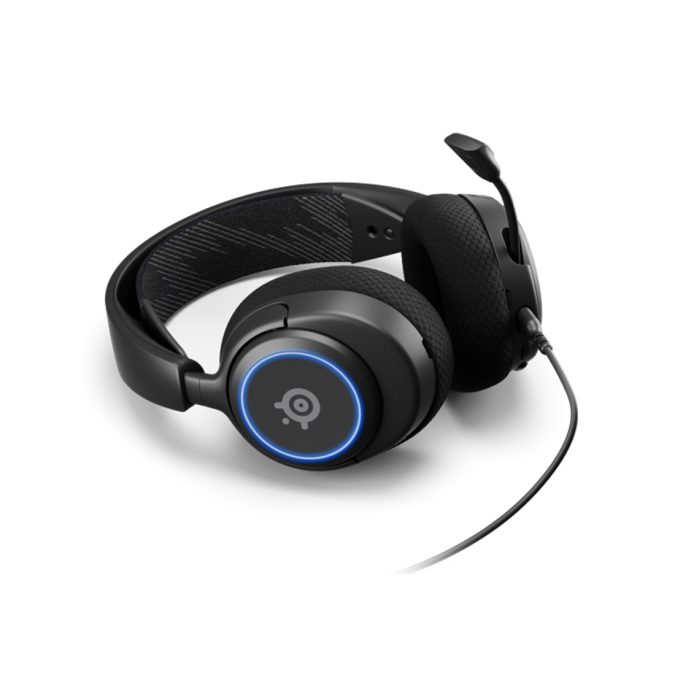 Гарнитура, Steelseries, Arctis Nova 3, 61631, Игровая гарнитура, Микрофон выдвижной гибкий, Динамики 40 мм, 36 Ом, 20–22 000 Гц, 3.5 Mini Jack, Чёрный
