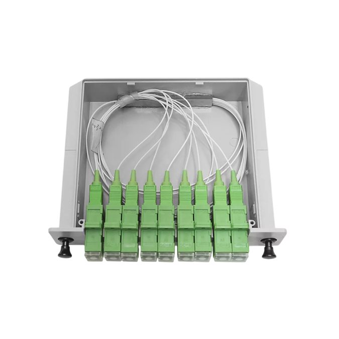 Сплиттер оптоволоконный в корпусе, А-Оптик, PLC-18 разъемы SC/APC, SM