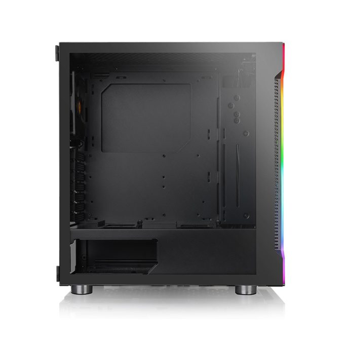 Компьютерный корпус, Thermaltake, H200 TG RGB, CA-1M3-00M1WN-00, Mid tower, ATX/Mini-ITX/M-ATX, USB 3.0*2, HD Audio, 1*120мм, Высота процессорного кулера до 180мм, Длина VGA до 320мм, 2*3.5" или 3*2.5", Сталь, 4мм Закаленное стекло*1, 454x210x416мм, Без Б/П, Черный