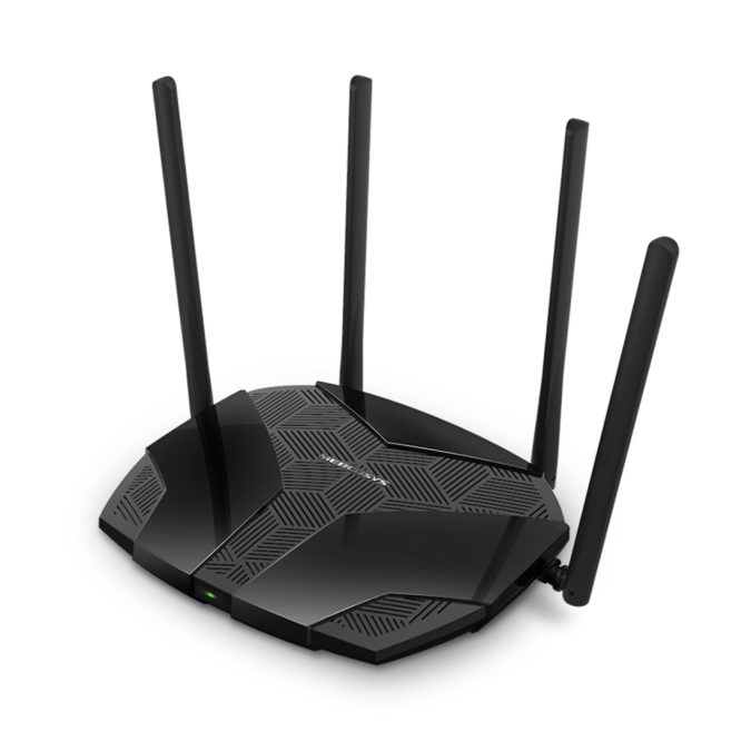 Маршрутизатор, Mercusys, MR80X, 802.11a/b/g/n/ac/ax, AX3000, 1 гигабитный порт WAN + 3 гигабитных порта LAN, 4 фиксированные антенны 5 дБи